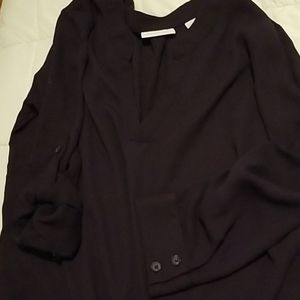 Dark purple tunic w/ full or 3/4 sleeves